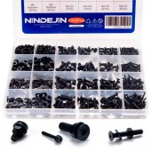 Гвинти плоскі під шестигранник М2 М3 М4 М5, набір з гайками, 1060шт