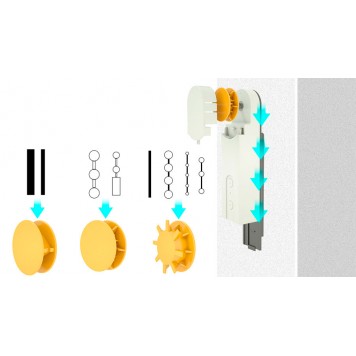 У комплекті 3 види приводних шестерень-2