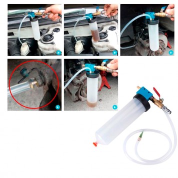 Відкачування старої гальмівної рідини в ємність-3