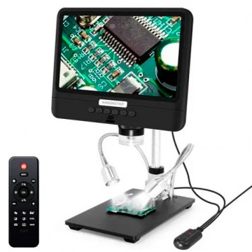 Микроскоп цифровой на штативе с ДУ, 8.5 ЖК 2200мАч MicroSD 2Мп 5-260X, AD208