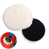 Набір з 2 вовняних кіл дисків 125мм на липучці для полірування авто
