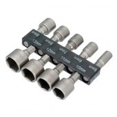 Набір з 9 торцевих головок біт 5-13мм 1/4' під шуруповерт