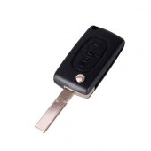 Викидний ключ, корпус під чіп, 2кн DKT0269, Peugeot, ніша CE0536, HU83 Викидний ключ, корпус під чіп, 2кн DKT0269, Peugeot, ніша CE0536, HU83