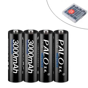 Акумулятор AA 1.2V 3000mAh, 4шт, Ni-MH, PALO