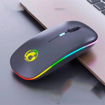 Плоская форма корпуса мышки с красочной LED-подсветкой-1