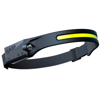 Налобний ліхтар, акумуляторний ліхтарик 2в1, АКБ Type-C 10Вт XPE COB 350лм