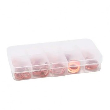 Набір із 100 ущільнювальних мідних кілець шайб, 9 видів