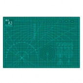 Коврик двусторонний А3 3мм с разметкой для резки пэчворка, Cutting mat