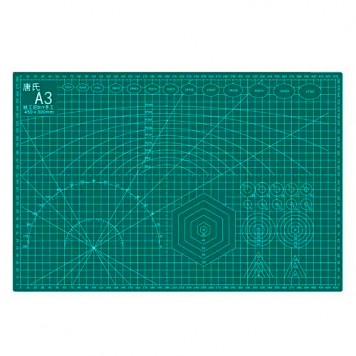 Коврик двусторонний А3 3мм с разметкой для резки пэчворка, Cutting mat