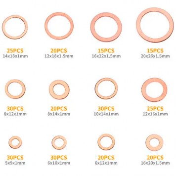 12 розмірів шайб із набору-1