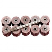 Пелюстковий круг 10шт 80гріт 10x10мм для гравера з тримачем