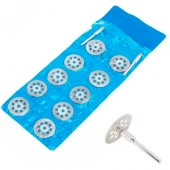 Набір з 10 алмазних дисків відрізних 22мм, 8 отворів, для гравера дремеля