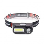 Налобный фонарь, фонарик аккумуляторный 18650 MicroUSB 10Вт XPE COB 1500лм Налобный фонарь, фонарик аккумуляторный 18650 MicroUSB 10Вт XPE COB 1500лм