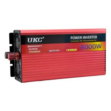 Інвертор автомобільний DC AC 12-220В 4000Вт плавний пуск UKC SI-A2-AR4000M