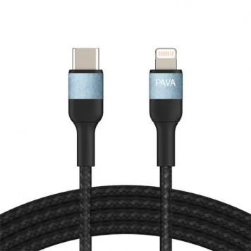 Кабель Type-C - Lightning 1м Pavareal Q33PD 30Вт PD, в оплетке