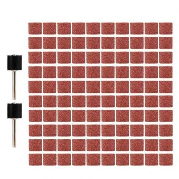 Шлифувальна насадка циліндр 100шт 12.7мм 80гріт і 2шт тримача