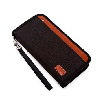 Кошелек портмоне клатч с защитой от считывания карт, 17 отделений, текстиль