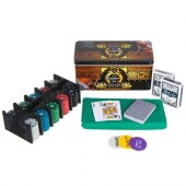 Набір для покеру: карти, 200 фішок, сукно в коробці, покерний