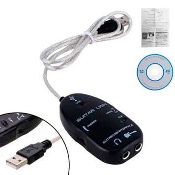 Гітарний аудіоінтерфейс USB, адаптер для підключення гітари Guitar Link