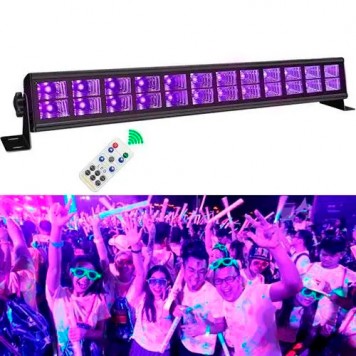 Світлодіодна панель УФ 24LED 72Вт 52см Диско стробоскоп колір музика DMX512