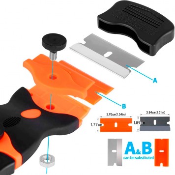 Размеры устанавливаемых пластиковых и стальных лезвий-2