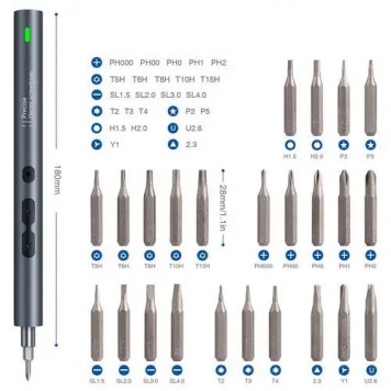 Типоразмеры бит из комплекта к электроотвертке реверсивной аккумуляторной-2