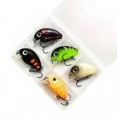 Набор из 5 воблеров приманок крэнков 2.8см 2г в коробке Набор из 5 воблеров приманок крэнков 2.8см 2г в коробке