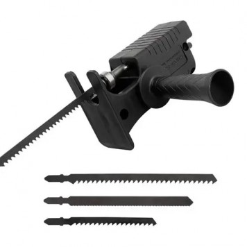 Насадка адаптер на дриль шуруповерт, шабельна пила лобзик, 3 пилки