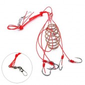 Кормушка пружинная с крючками №10, 4шт, донная снасть спутник