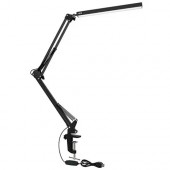 Лампа настольная LED на струбцине 10Вт, 2 колена, USB, черная Лампа настольная LED на струбцине 10Вт, 2 колена, USB, черная