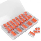 Набор клеммных колодок 75шт, клемма соединительная c рычагами 450В 32А 4мм2 Набор клеммных колодок 75шт, клемма соединительная c рычагами 450В 32А 4мм2