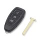 Ключ зажигания, чип 4D83 KR55WK48801, 3 кнопки HU101, для Ford Focus Fiesta