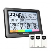 Метеостанція бездротова з барометром ЖК 5.8', 3 виносні датчики, FJ3383B Метеостанція бездротова з барометром ЖК 5.8', 3 виносні датчики, FJ3383B