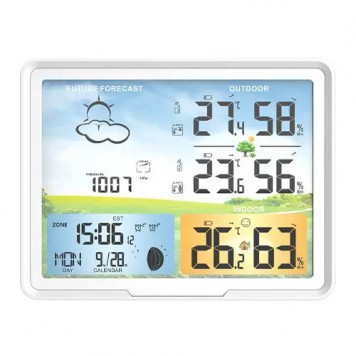 Метеостанція бездротова з барометром ЖК 7.5', 2 виносні датчики, PT20B