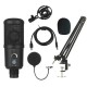 Микрофон студийный конденсаторный для записи GM07-2, штатив и поп-фильтр