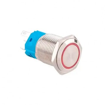 Кнопка 22мм фиксирующаяся, 9-24В, красный LED, 5pin, 22K-P11DZ