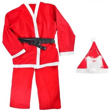 Костюм Санта Клауса Санты Деда Мороза карнавальный, борода и шапка