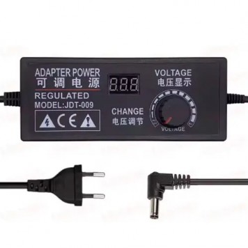 Блок живлення регульований 3-12В 10А, 5.5x2.5мм з вольтметром