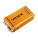 Батарейка крона VIDEX CR-9V 6F22 9В, батарея, солевая
