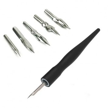 Тримач для пера з 5 пір'ям, набір для каліграфії