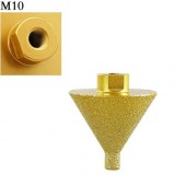 Фреза алмазная конусная 9-38мм M10 по керамике граниту для дрели
