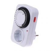 Таймер механічний в розетку 24 години, крок 15 хвилин, 16А 3.5кВт, FRK-D1