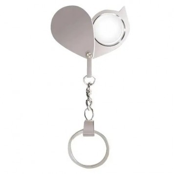 Скло збільшувальне 30x кишенькове міні лупа брелок, лінза акрил