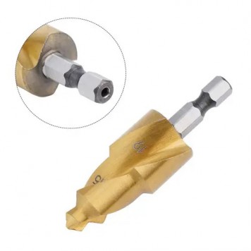 Ступінчасте свердло 15-19мм для PPR труб і відновлення фітингів, титан