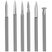 Набор фрез по дереву 6шт, хвостовик 3мм, для гравера, сталь в кейсе