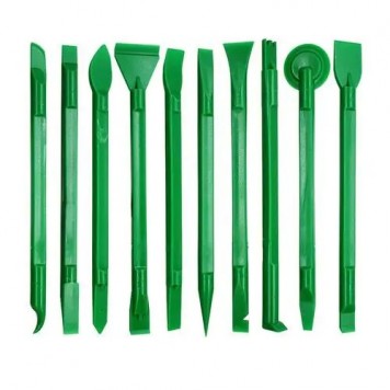 Набір 2х-сторонніх лопаток 10шт для відкриття корпусів розбир електроніки, пластик