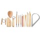 Набір інструментів для ліплення з полімерної глини, 13шт, дерево