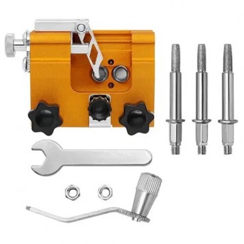 Верстат ручний для заточування ланцюгів бензопил механічний 3 надфілі компактний