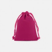 Мешочек подарочный из бархата 5x7см 50шт на затяжках, малиновый