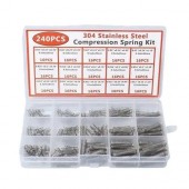 Набор пружин сжатия 240шт 0.3-0.5мм, нержавеющая сталь